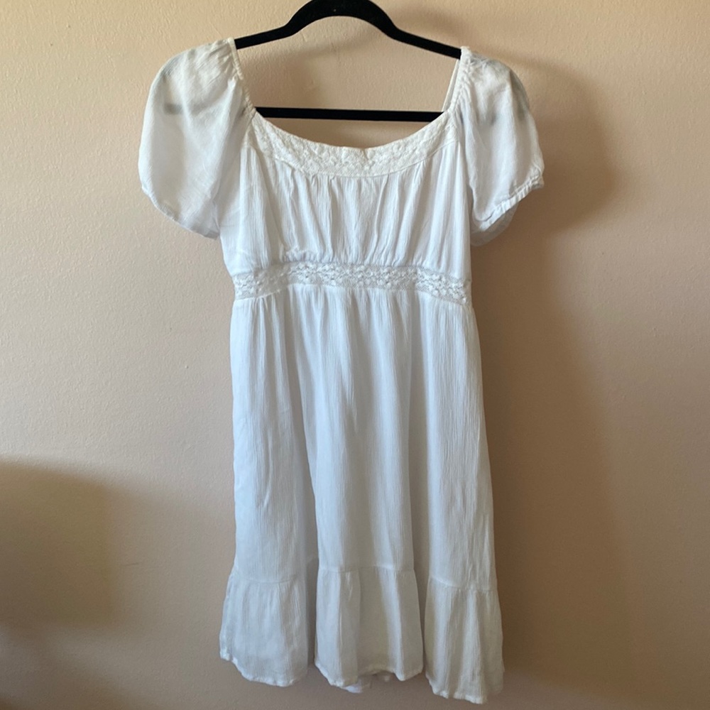 Hollister white lace dress